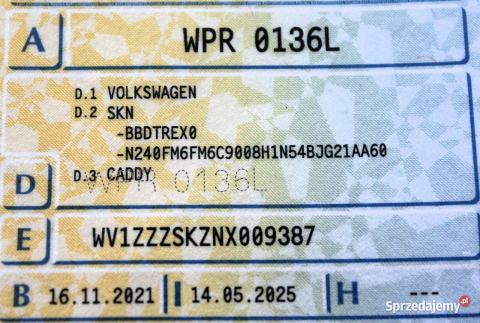 Volkswagen Caddy SalonPL FV23 20TDI 102 Lane diesel Sokołów