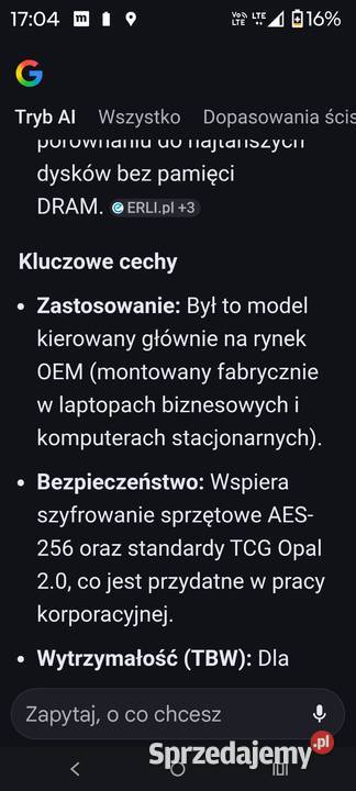 Dysk m 2 micron 1100 256 gb Dyski Wołomin