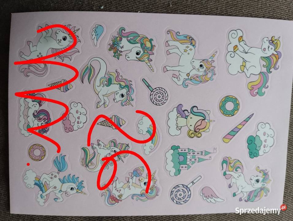 Naklejki jednorożce Siemiatycze sprzedam