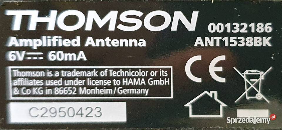 Antena Thomson ANT1532 DVBT2 DAB DAB UHF VHF