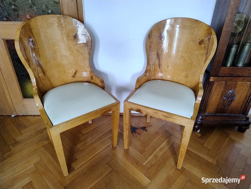 Komplet starych krzeseł 6 sztuk Art Deco Gdynia