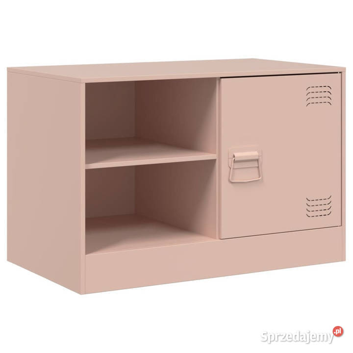 Szafka pod telewizor różowa 67x39x44 stalowa