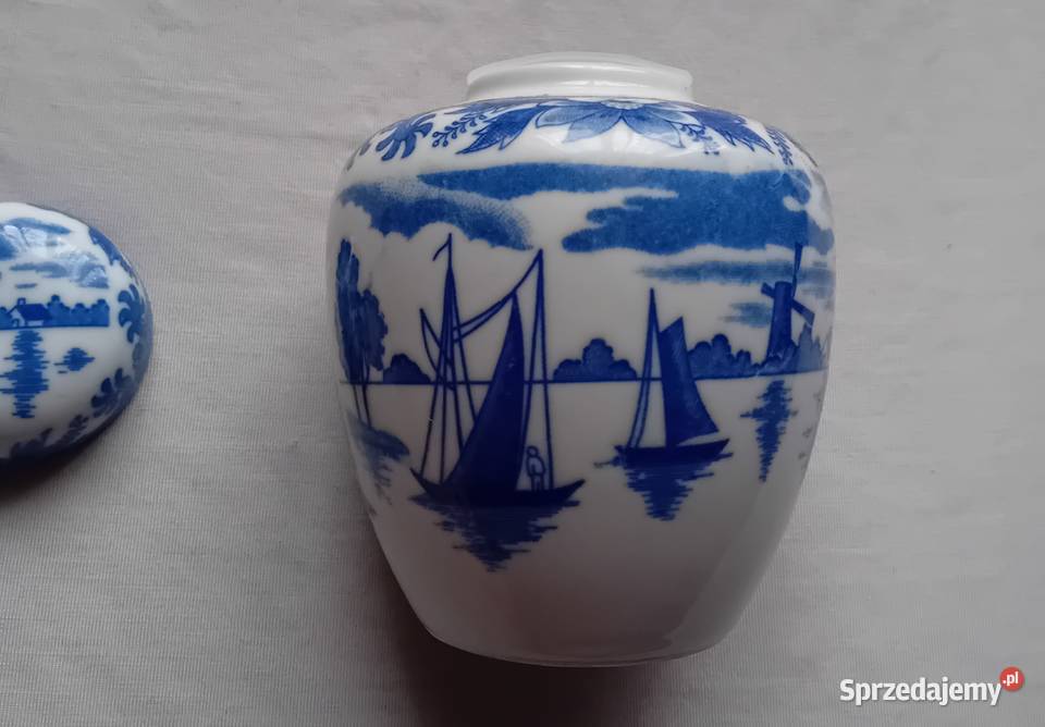 Porcelanowa herbatnica w stylu Delft druga Koźminek