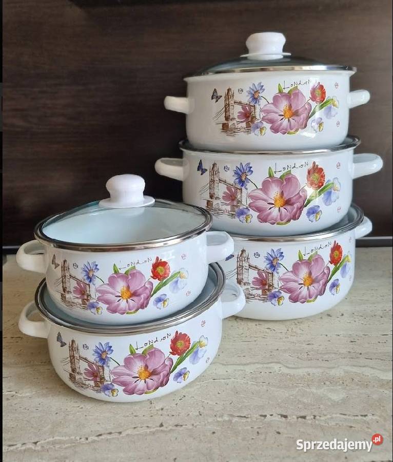 89 Garnki emaliowane London Zabrze