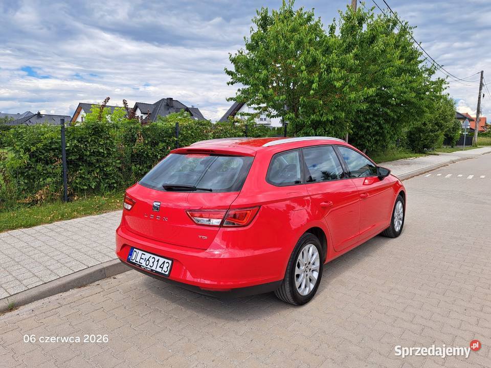 Seat Leon 16 tdi salon full led tempomat Rok produkcji 2014 Legnica