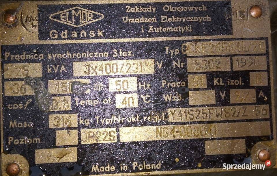 Agregat PAD20 20kW 25kVA wojskowy łódzkie Skierniewice