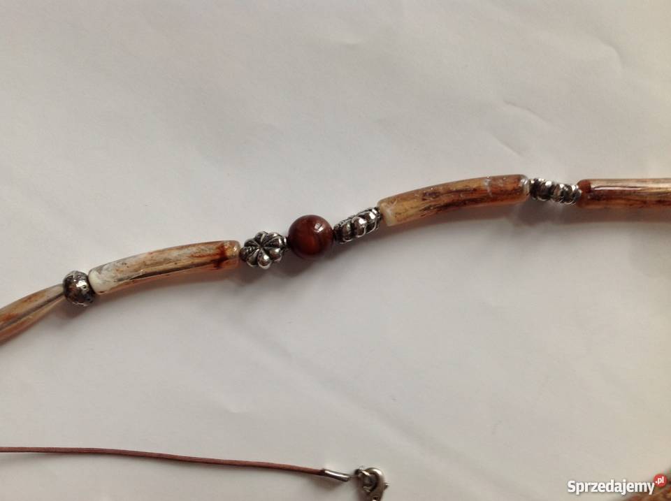 Naszyjnik ze sztucznego bursztynu śląskie Częstochowa