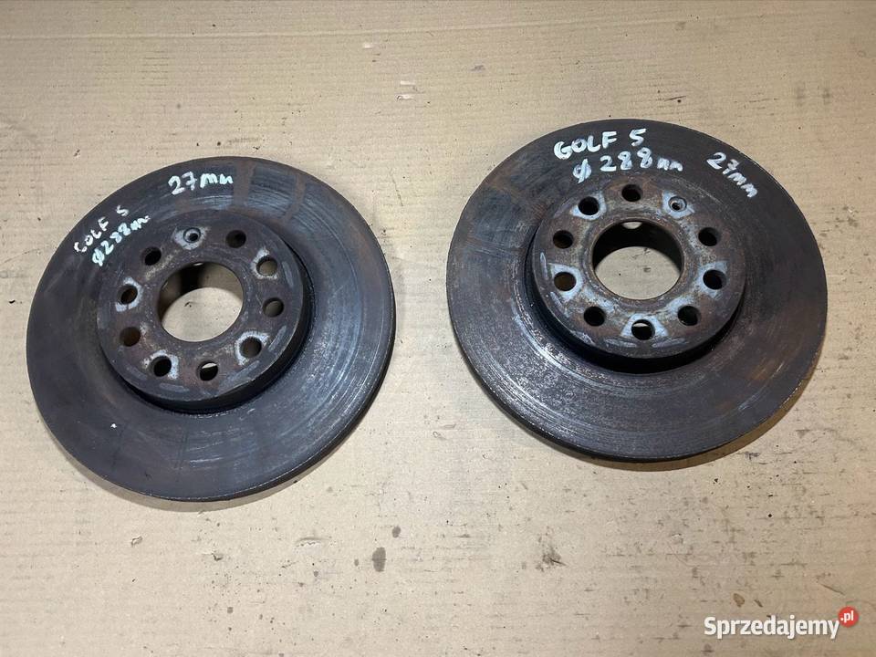 Tarcze hamulcowe przód golf 5 19tdi 288mm osobowe Grudziądz