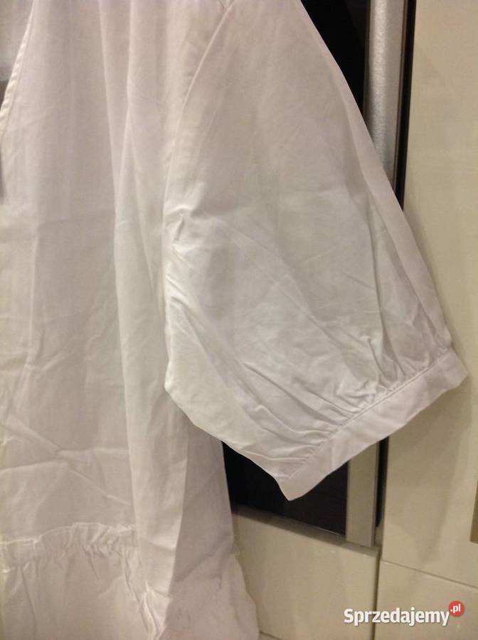 Biała Letnia Sukienka Damska M Falbany Nowa Nowa Sól