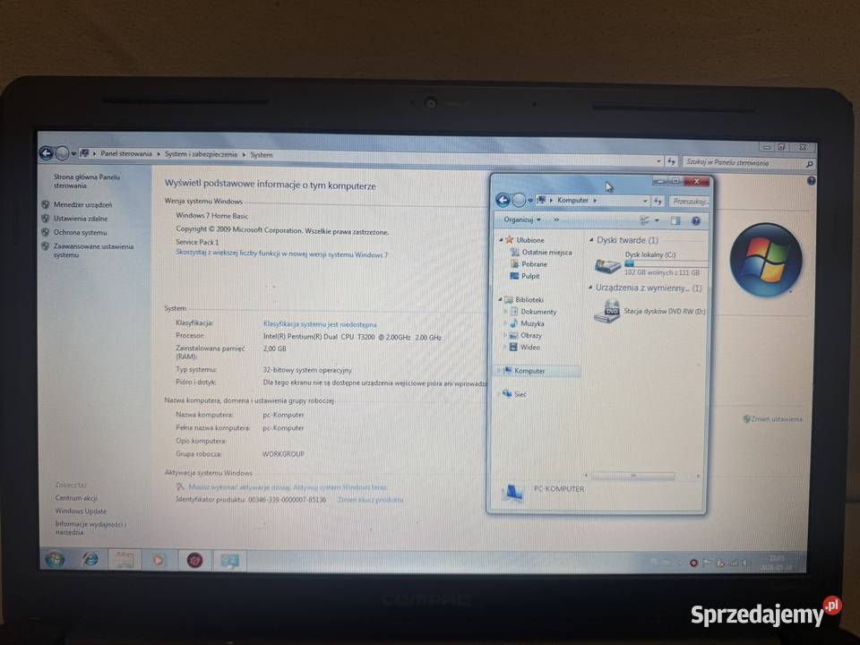 Laptop Compaq CQ60 Dysk 120GB Oryginalny