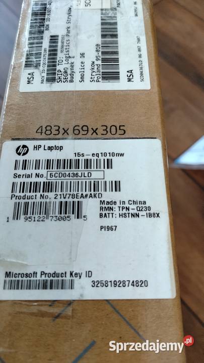 Komputer Laptop HP 15SEQ1010NW SSD512GB16GB RAM 16GB Częstochowa