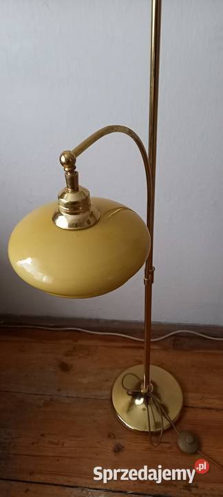 Mosiężna lampa podłogowa z ruchomym ramieniem Antyki, Sztuka, Kolekcje Skierniewice