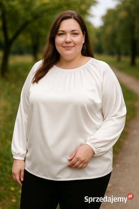Bluzka damska plus size satynowa biust 128 Wieluń