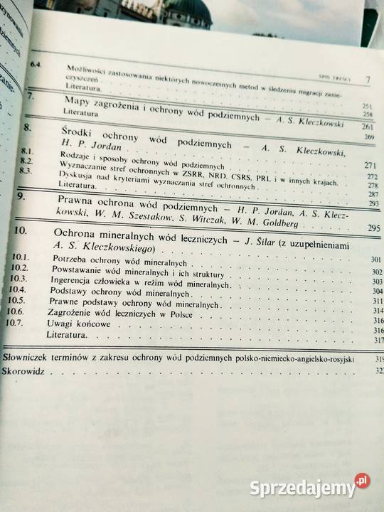 Ochrona wód podziemnych książki używane Warszawa