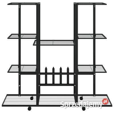 vidaXL Kwietnik na kółkach 945x245x915 czarny mazowieckie Warszawa