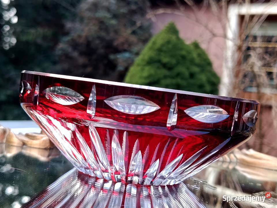 Misa kryształowa czerwona Porcelana i szkło lubuskie Klenica
