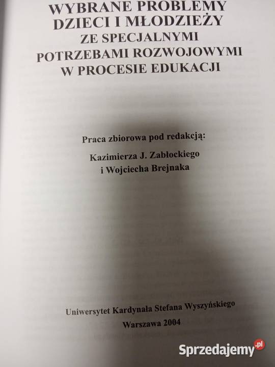 Wybrane problemy dzieci i młodzieży Warszawa