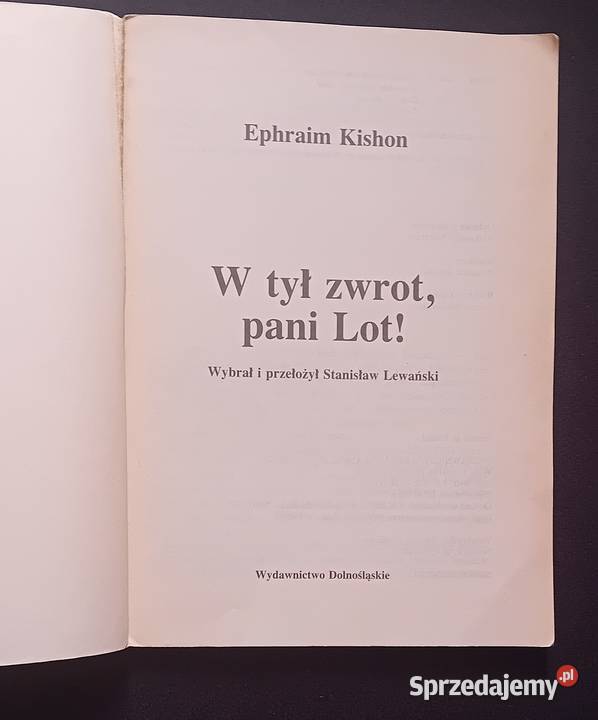 Judaica Ephrain Kishon W tył zwrot pani Lot Koźminek