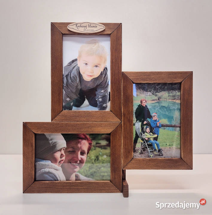 Ramka Na Zdjęcia 10x15 DREWNO Napis Kochanej Łódź sprzedam