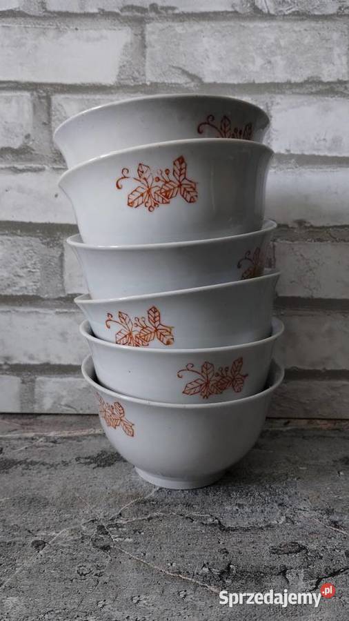 Miseczki salaterki PRL DPRK komplet 6 vintage kujawsko-pomorskie
