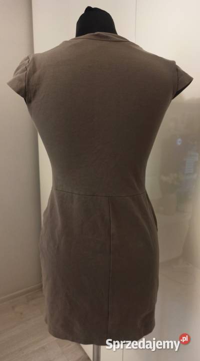 brązowa obcisła sukienka z marszczeniami Częstochowa