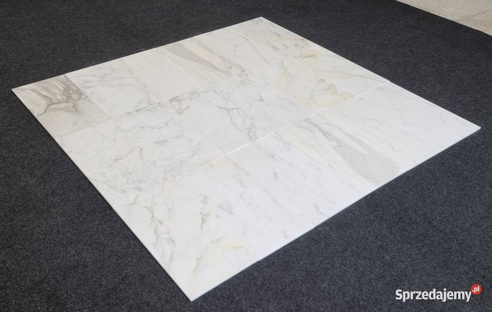 Płytki marmurowe Bianco Calacatta Gold matowe Bielawa