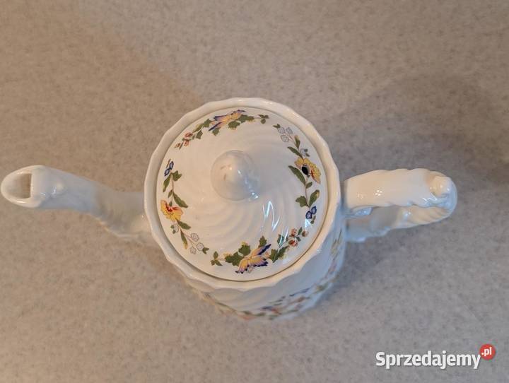 ZESTAW KAWAHERBATA Porcelana Aynsley Garden 21 Piła
