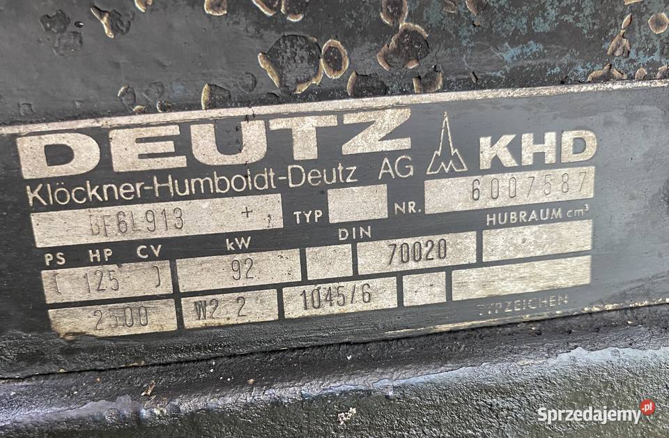 Silnik DEUTZ 6cylindrowy BF6L913 Myszyniec