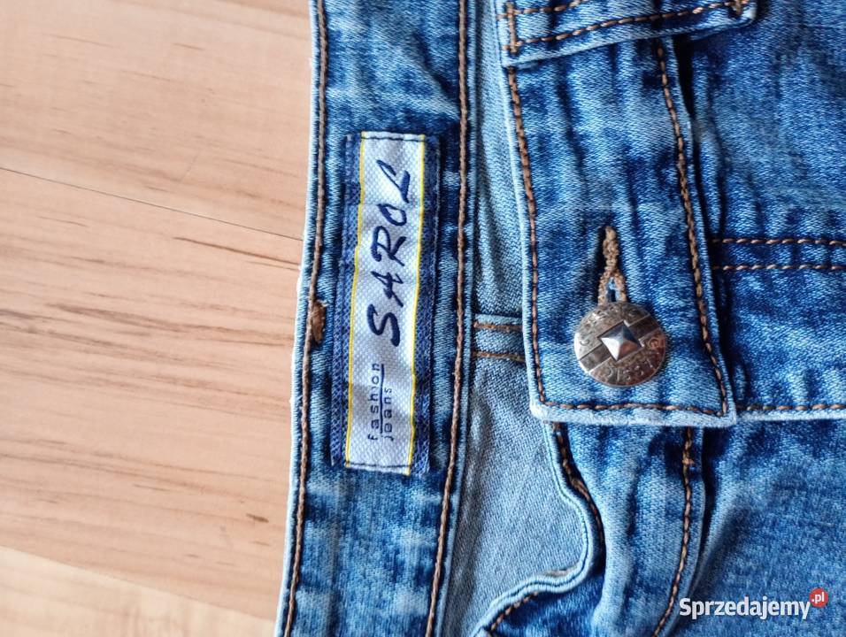spodenki spodnie krótkie jeansowe SAROL W35 L32 niebieski Szczecin