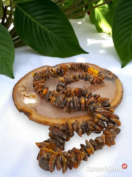 Korale z bursztynu BURSZTYN bałtycki bryłeczki Korale Warszawa