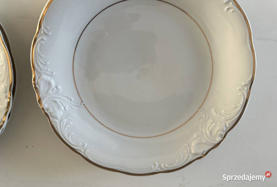 Talerze porcelanowe Wawel z lat PRLu łódzkie Łódź