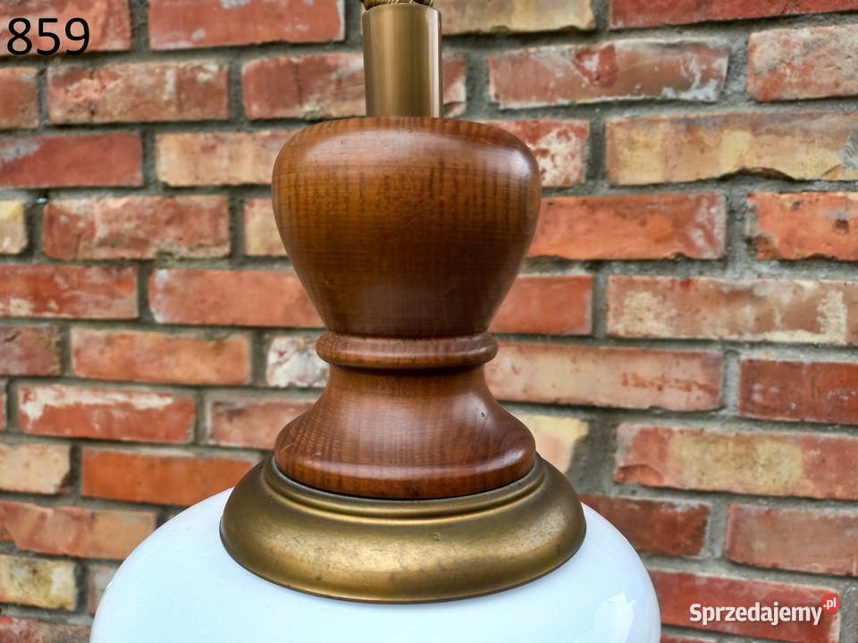 Żyrandol szklany metalowy holenderski z Gawroniec