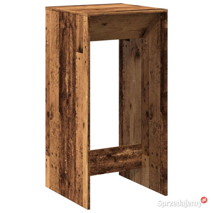 Stolik barowy stare drewno 51x50x1035 WM854425 Warszawa sprzedam
