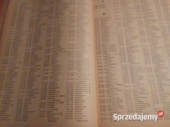 Spis pocztowych numerów adresowych 1973 adresy Łódź