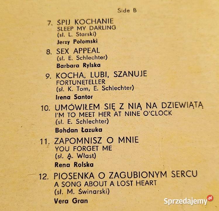 Przeboje Henryka Warsa ISantor JPołomski AGerman Chełmno