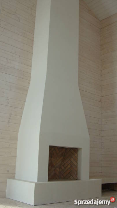 kominek murowany otwarty budowa kominka z cegieł Piece i kominki Skierniewice sprzedam