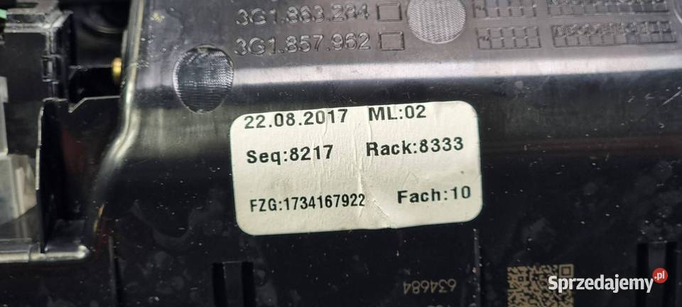 PRZYCISK VOLKSWAGEN PASSAT B8 3G1863284 Lipno