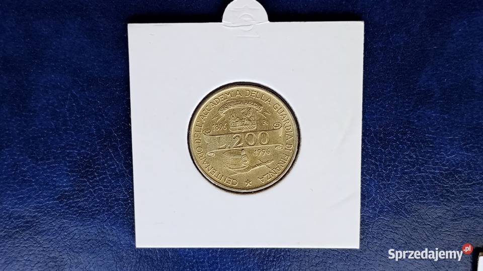 Stare monety 200 lir 1996 Włochy Numizmatyka Numizmatyka podkarpackie Lesko