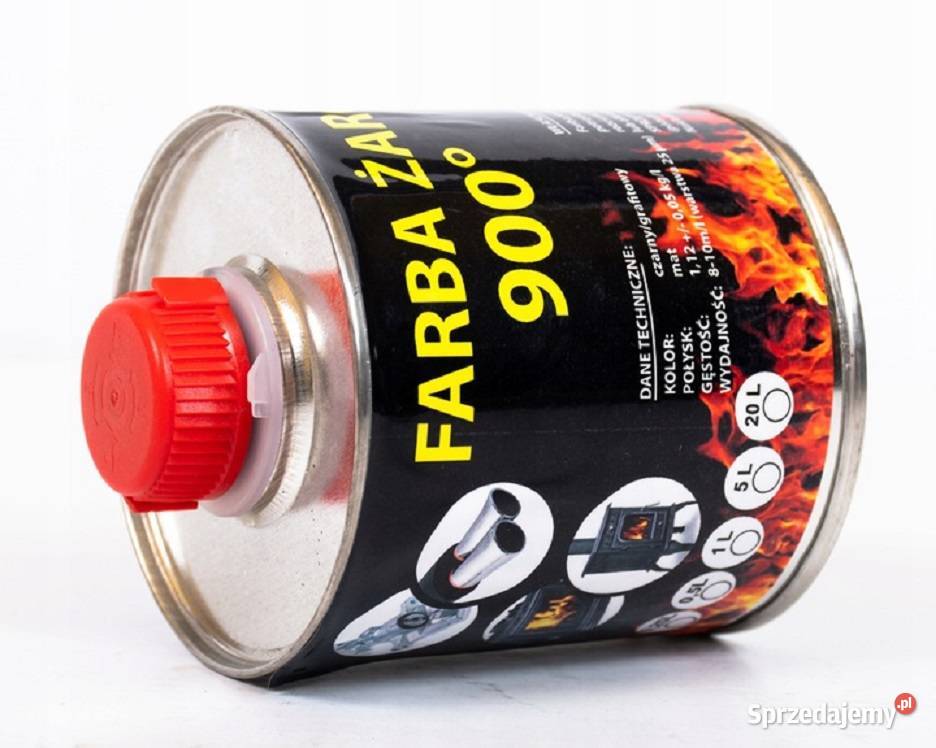 FARBA KOMINKOWA LAKIER ŻAROODPORNA DO KOMINKÓW Skawina