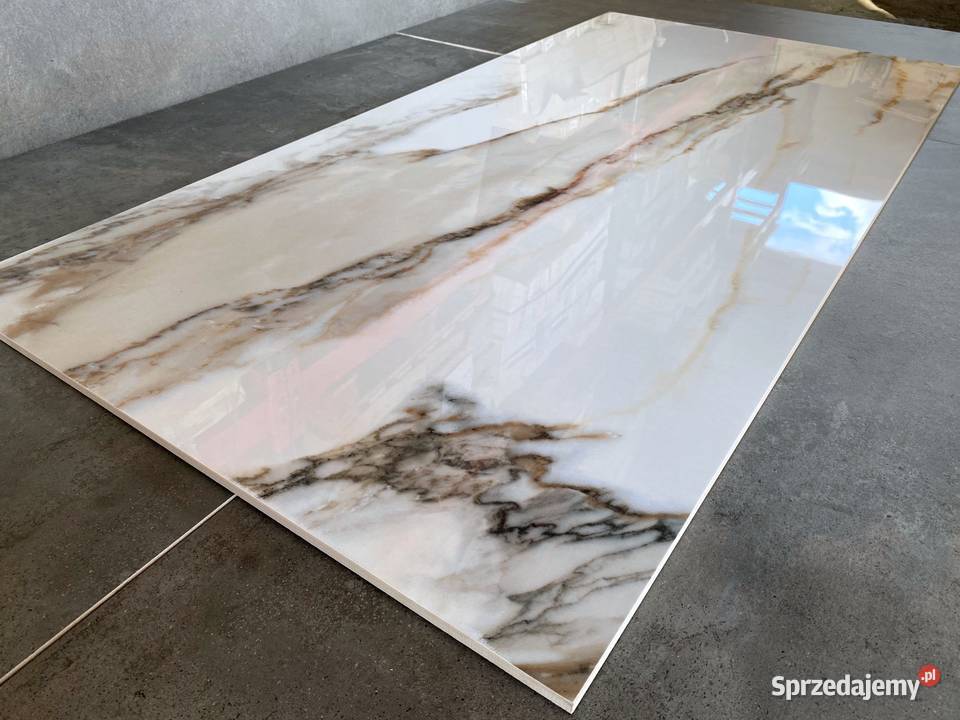 Gres polerowany CALACATTA GOLD 120x60 wysoki Łask