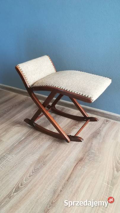 Podnóżek bujany Drewniany regulowany Antyk Brzostek sprzedam