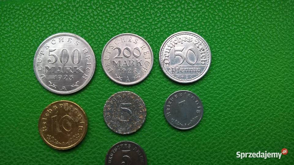 Monety Niemieckie Reich Marki Pfennig zachodniopomorskie Lipiany