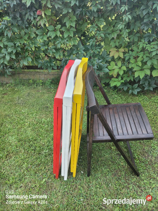 Zestaw 4 składanych krzeseł Aldo JacoberLata 70 Częstochowa