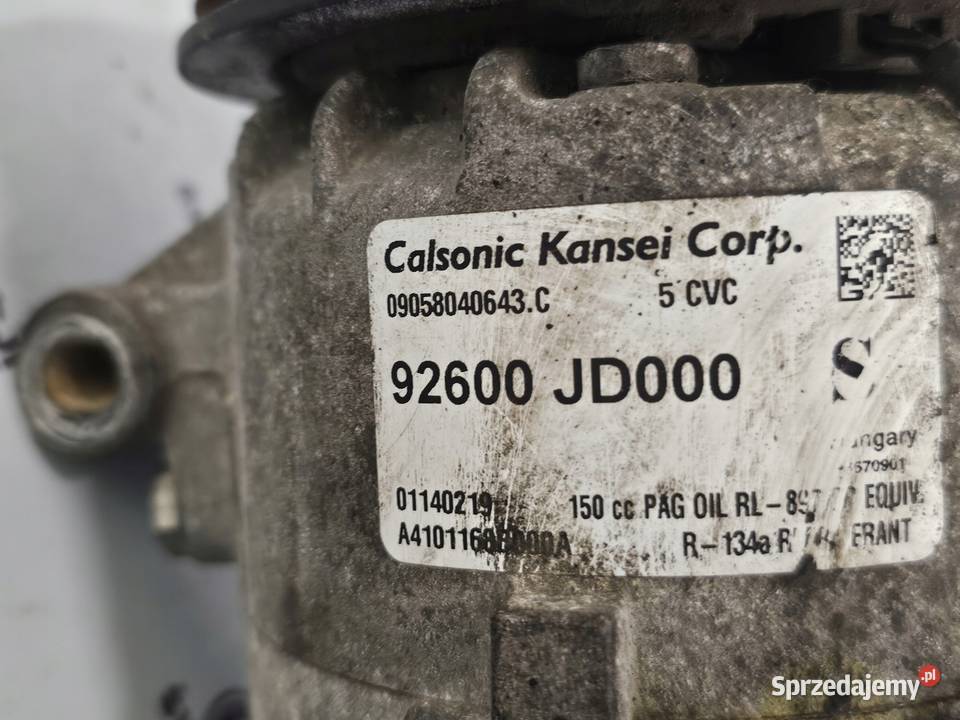 QASHQAI 07r 16 HR16 HR16DE 114 sprężarka