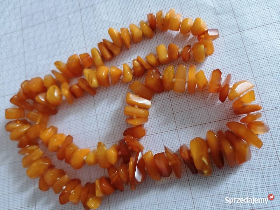 Naszyjnik z bursztynu miodowego