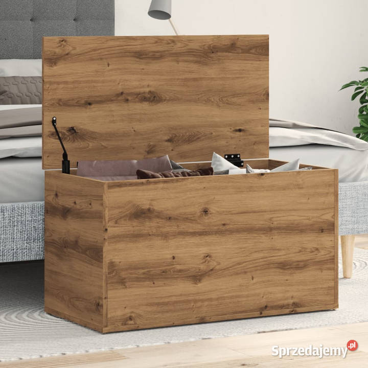 Skrzynia dąb artisan 84x42x46 materiał mazowieckie