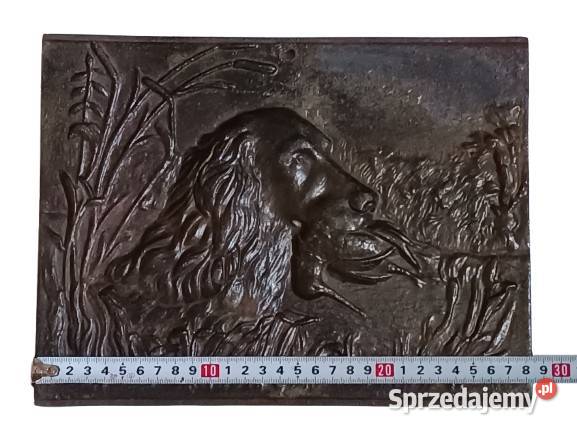 Żeliwny Obraz Relief Motyw Myśliwski Pies z podkarpackie Rzeszów