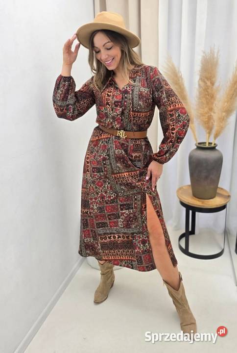 Sukienka Boho z Paskiem długi Bielawa sprzedam