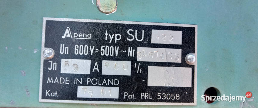 Stycznik SU 122 stycznik uniwrsalny APENA