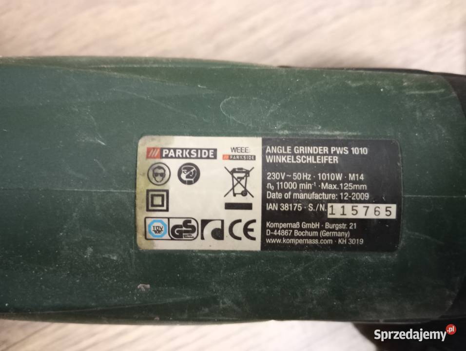 Szlifierka Parkside PWS1010 LOMBARDi Rzeszów